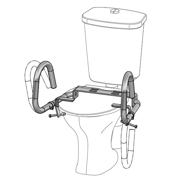 Throne 3 in 1 Toilet Support Rail GMobility